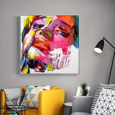 China modern modern abstract knife painting portrait women face acrylic painting other paintings wall art picture cuadros graffiti art for sale