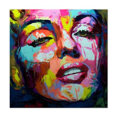 China Marilyn Monroe Colorful Woman Portrait Knife modern professional oil painting hand painting modern pop art wall art cuadros decorativos for sale