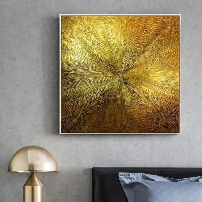 China Abstract Gold Geometric Art Painting On Canvas High Grade Acrylic Texture Wall Art Pictures For Living Room Home Decor for sale