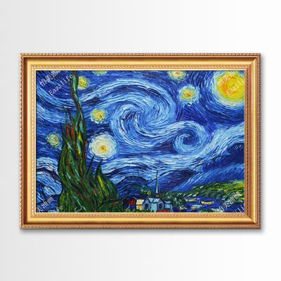 China Modern Grand Master Vincent van Gogh Famous The Starry Night Canvas Oil Paintings Reproductions For Wall Decor for sale