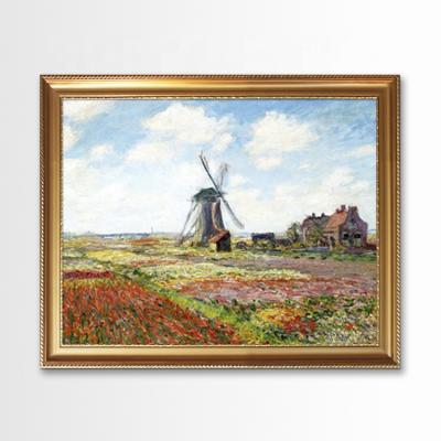 China Old Master Claude Monet Famous Windmill Oil Painting Modern Reproduction For Hall Decoration Hotels for sale