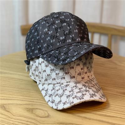 China breathable & Custom Gorras Dad Hat Hip-Hop Hat Cotton Summer Rhinestone Pearl Waterproof Wholesale Sequin Luxury Baseball Cap Women's Dad Hat for sale