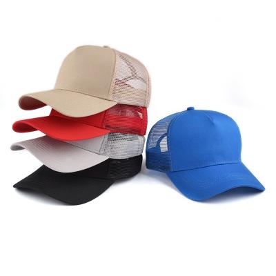 China breathable & Wholesale Cotton Five-Piece Hat Light Dish Baseball Mesh Hat Waterproof Wholesale Customized LOGO Breathable Hat Printed Embroidery for sale