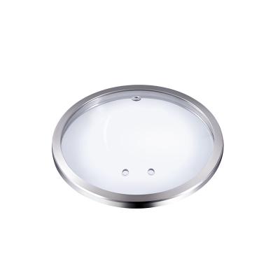 China Sustainable Type 4Mm Price Dome Tapa Para Sarten De Malla H Tempered Glass Cooking Pot Lid With Double Circlips for sale