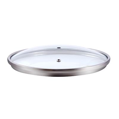 China Viable Cookware Lid Replacement Parts Stainless Steel Kitchenware Glass Cookware Sets Glass Lid 24Cm G Type for sale