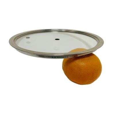 China Viable Wok Selling Pot Pan Frying Pan Semi Stainless Steel Rim Glass Lid for sale