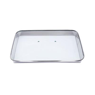 China Pan Lid With Stainless Steel Frying Square Viable Rim In Cookware Parts for sale