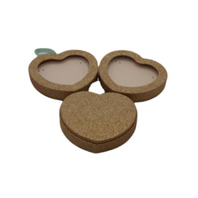 China Recycled Materials Wholesale Light Brown Cute Shape Jewelry Rigid Cardboard Paper Box Packaging for sale