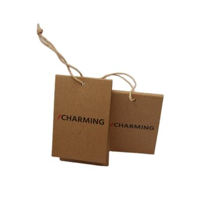 China Other Custom Own Logo Printing Kraft Paper Hangtags Label For Apparel for sale