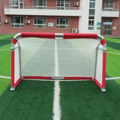 China Outdoor soccer goal red strap using soccer goal for sale