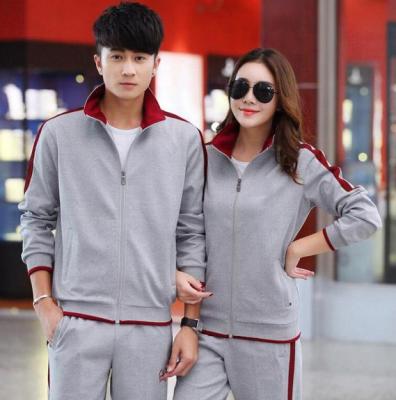 China Custom QUICK DRY 2 Piece Workout Sweat Suit Couples Polyester Cotton Streetwear Couples Single Tracksuit Sweat Suits Unisex for sale