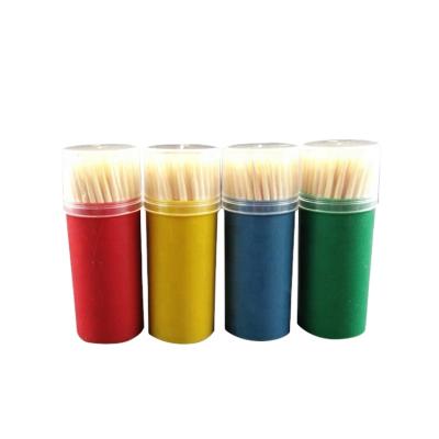 China Disposable Single Sided Bamboo Toothpicks Round Tooth Picks for Teeth Cleaning and Food Picking for sale