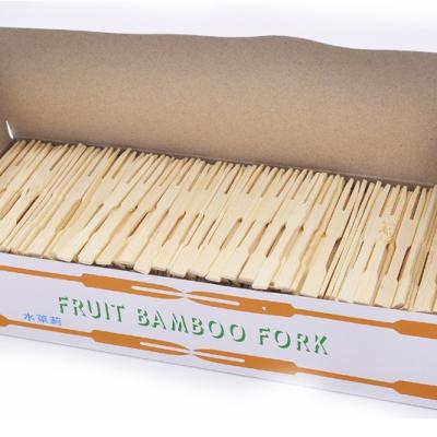 China China Direct Wholesale Disposable Fruit Smooth Outdoor Bamboo Forks With Your Logo for sale