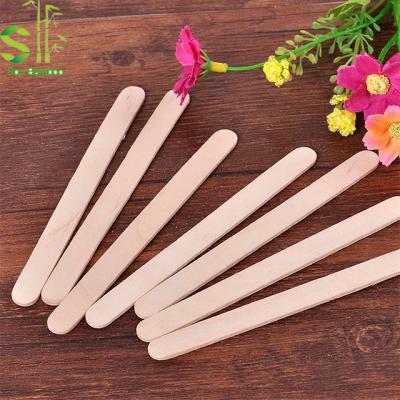 China Easily Cleaned Food Grade Ice Cream Sticks Wooden Sticks Popsicle Sticks Handmade DIY Materials for sale