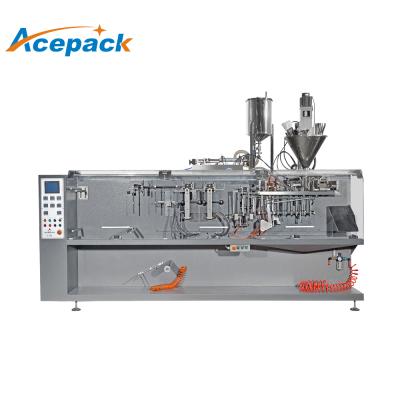 China Automatic CE Certification Honey Filling Packaging Machine Liquid Pharmaceutical Horizontal Sealing Machine Soft Pouch Packing for sale