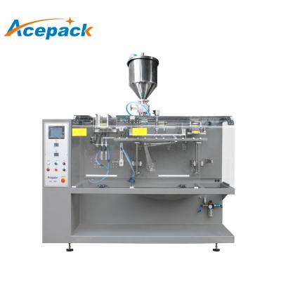 China Shanghai Acepack new design filling condensed milk special shape flat pouch premade horizontal packing machine for sale