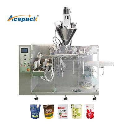 China Fully Automatic Premade Flat Pouch Packing Machine Filling Curry Powder Horizontal Packing Machine en venta