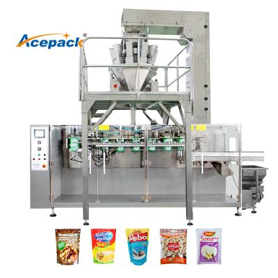 China Shanghai Acepack premade special shape flat pouch filling facial mask horizontal packing machine en venta