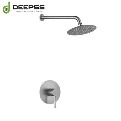 China Without Sliding Bar Deepss Sus 304 Bathroom And Shower Fixtures Concealed Shower Wall Mounted Shower Set for sale