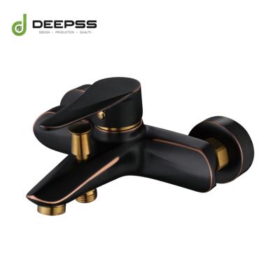 China Wholesale High Quality Gold Hot And Cold Hot And Cold Plus Black Bathtub Faucet For Bathroom for sale