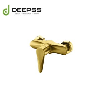 China Without Slide Bar Hot Selling Modern 304 Stainless Steel Gold Bathtub Mixer Tap Wall Mounted Bathroom Faucet for sale