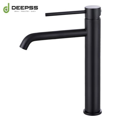 China Hot And Cold Guangdong Faucets Faucets One Mixer Tap Bathroom Stainless Steel 304 Mount Deck Handle Black Guangdong Faucets for sale