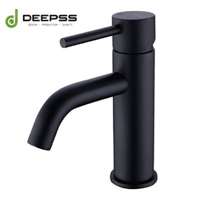 China Deepss Single Metered Innovated Mixer Tap Matte Black Basin Faucet for sale