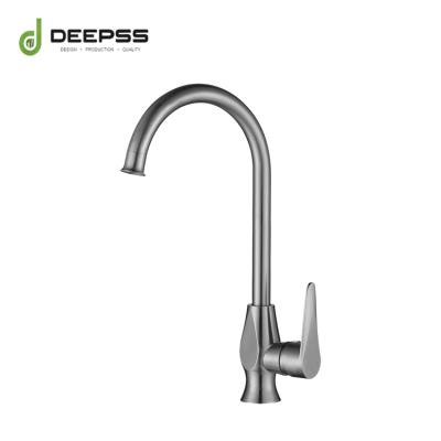 China Hot Sales Metered 360 Rotated Faucets Lead Free Deck Mounted Brushed Graphite Matt Black Hot And Cold Stainless Steel Mixer Taps Kitchen Faucet for sale