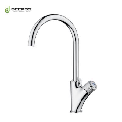 China Fashion Metered 2022 Single Design Deepss Taps Hot And Cold Water Sink Faucet Brass Knob Chrome Plating Kitchen Faucet Faucets for sale