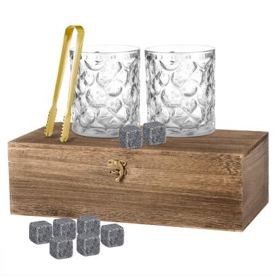 China China Viable High Quality Direct Supplier Wholesale Stainless Steel Bar Set Glass Whiskey Stone Gift Wooden Box Bar Set for sale