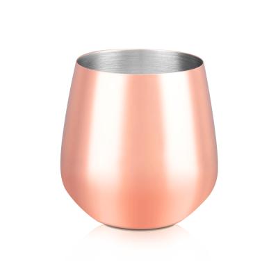 China Wholesale Custom Logo Egg Shaped Stainless Steel Viable Vacuum Insulated Wine Coffee Tumbler Mug for sale