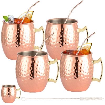 China Viable Custom Wholesale DX Cocktail Mug Hammer Moscow Mule Stainless Steel-Copper Mug for sale