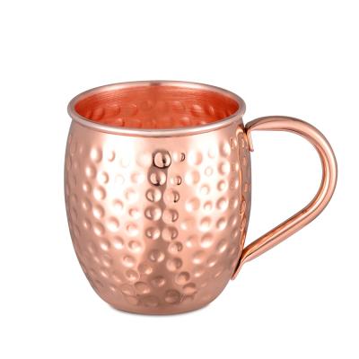 China Hot Viable 100% Pure Copper Brass Handle Amazon Moscow Mugs Custom Copper Mugs Set of 4 for sale