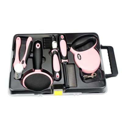 China Sustainable DELE 5 in 1 Pet Grooming Kit Tools for Dogs and Cats Dog Grooming Kit for sale