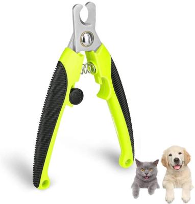 China Durable dog nail clipper trimmer easy and safe to use to have lock pet grooming nail for small cats and dogs for sale