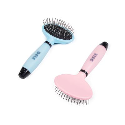 China Manufacture Pet Product Pet Hair Grooming Brush Silicone Viable Hand Pin Brush for sale