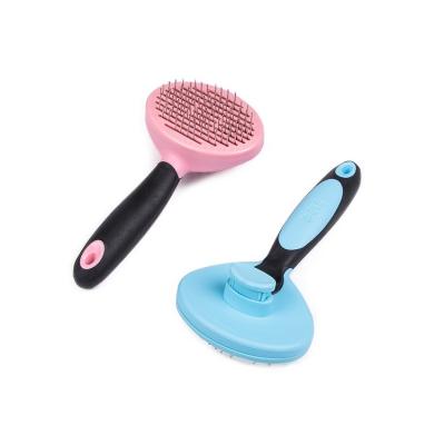 China Viable Self-cleaning Hair Removal Pin Brush Pet Brush Ordinary Grooming For Dogs Cats for sale