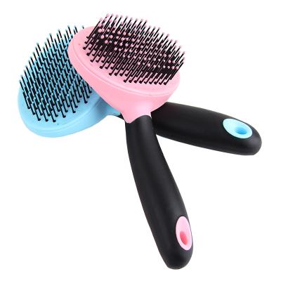 China Sustainable Pet Grooming Tool Dog Cat Comb Brush With Nylon Pins for sale