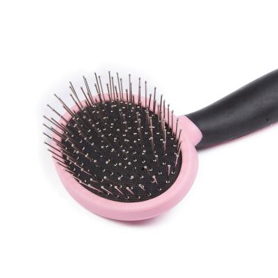 China Sustainable Pet Massage Brush Pin Brush Dog Shedding Brush Grooming Tool for sale