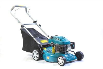 China 18 Inch Self Propelled Petrol Mower Protable Blue Color  Gasoline Easy To Handle for sale