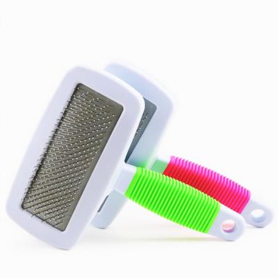 China Viable Wholesale Pet Cat Grooming Tool Hair Fur Comb Pet Slicker Brush for sale