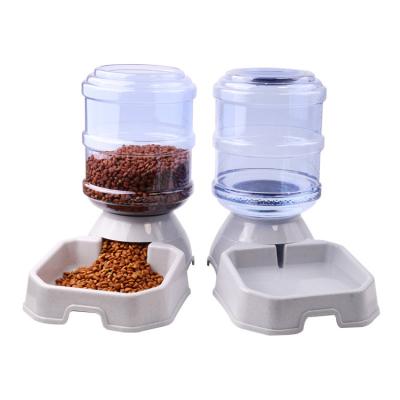 China Large Capacity 3.8L Dispenser Dog Cat Drinking Bowl Automatic Pet Sustainable Dog Food Feeder for sale