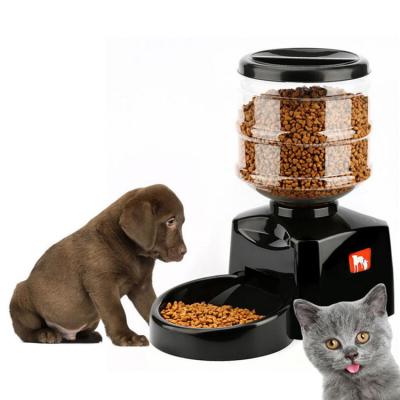 China 5.5L Sustainable Intelligent Dog Bowl Automatic Pet Food Feeder With Voice Message Recording And LCD Screen for sale