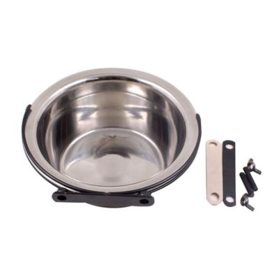 China Sustainable Wholesale Stainless Steel Pet Bowls Hanging Cage Food Dog Bowl for sale