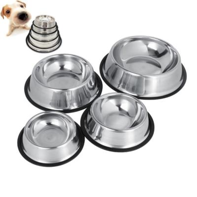 China Sustainable Dog Metal Dog Drivers Tape Rolls Rubber Non-Slip Stainless Steel Pet Bowl for sale