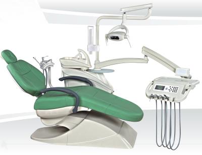 China CE approved Luxury Dental Chair with 9 programs, Led Operating light, Movable Cabinet,Ceramic spittoon, for sale