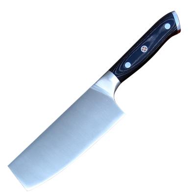 China Hot And Popular 6.5inch Viable Forged Handle Kitchen Cleaver Knife 5cr15mov Carbon Steel Japanese Nakiri Chef Knife for sale