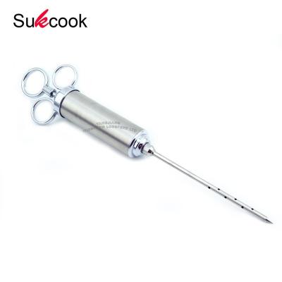 China Sustainable Kitchen Smart Tools 2oz Capacity With 2 Needle Metal Meat Marinade Injector for sale