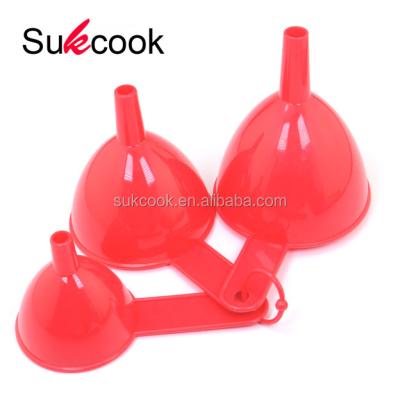 China Sustainable Kitchen Tools 3pcs Set Multifunctional PP Oil Funnel for sale