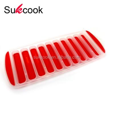 China Sustainable Creative Food Grade Rectangle PP TPR Ice Cube Tray for sale